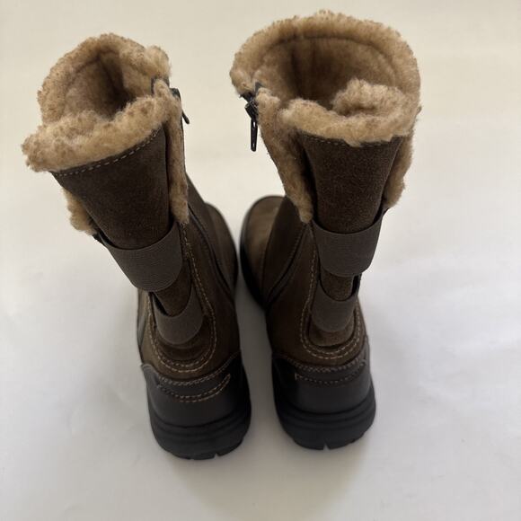 Clarks Boots Andes Fortune Brown Suede Women’s 8.5 #63063 Leather Side Zip - Picture 5 of 10